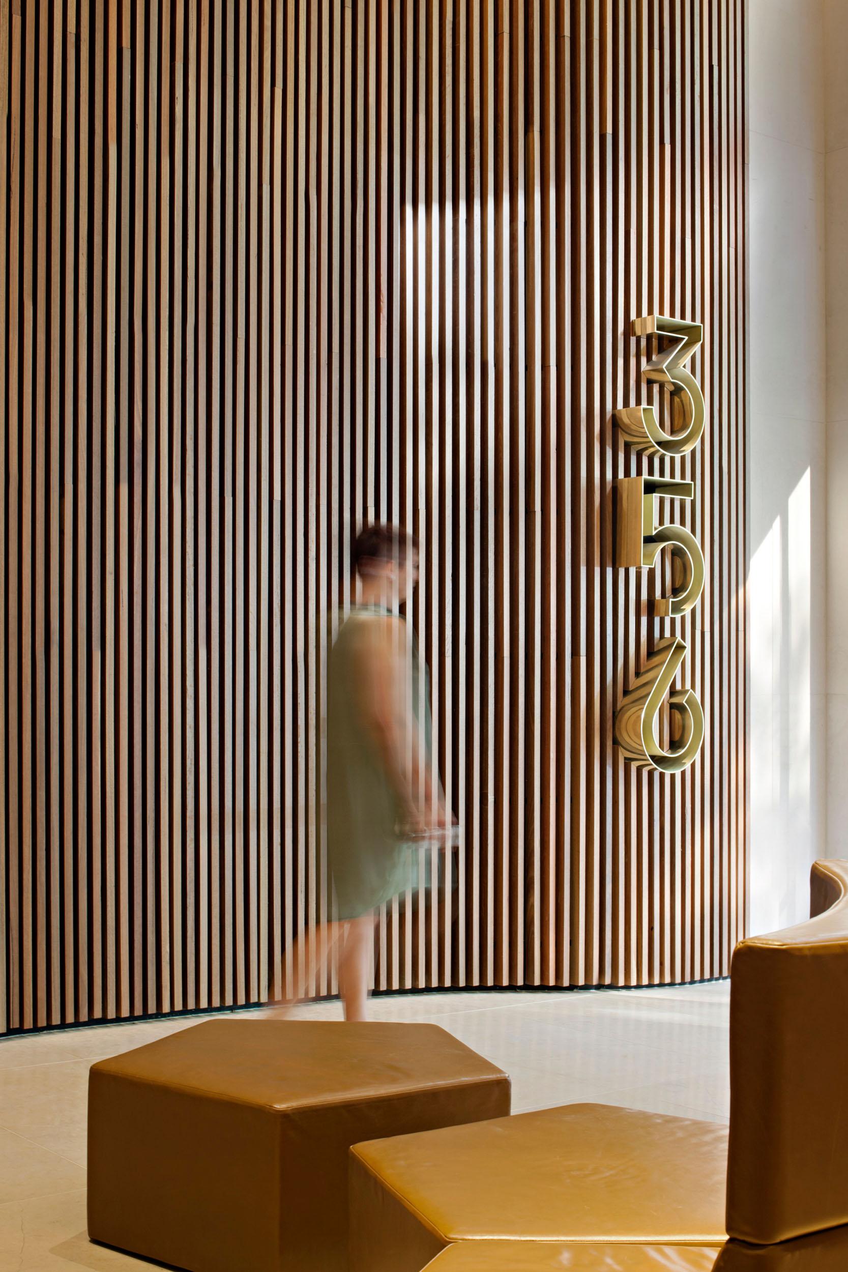 Foyer signage and way finding for 356 Collins Street by Seesaw Studio