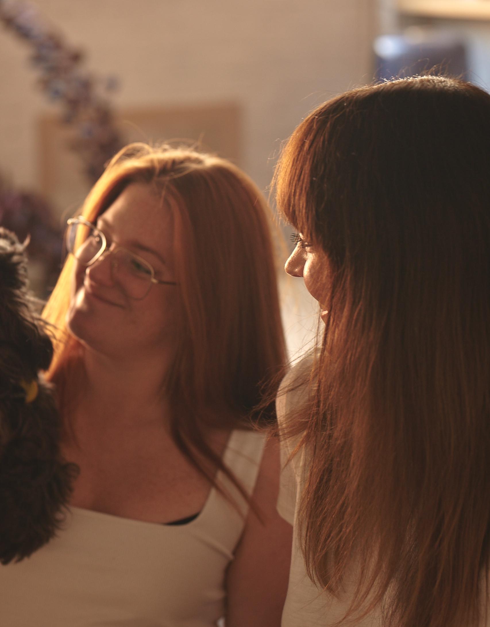 Jonas the schnauzer, Merren and Anita at Seesaw Studio