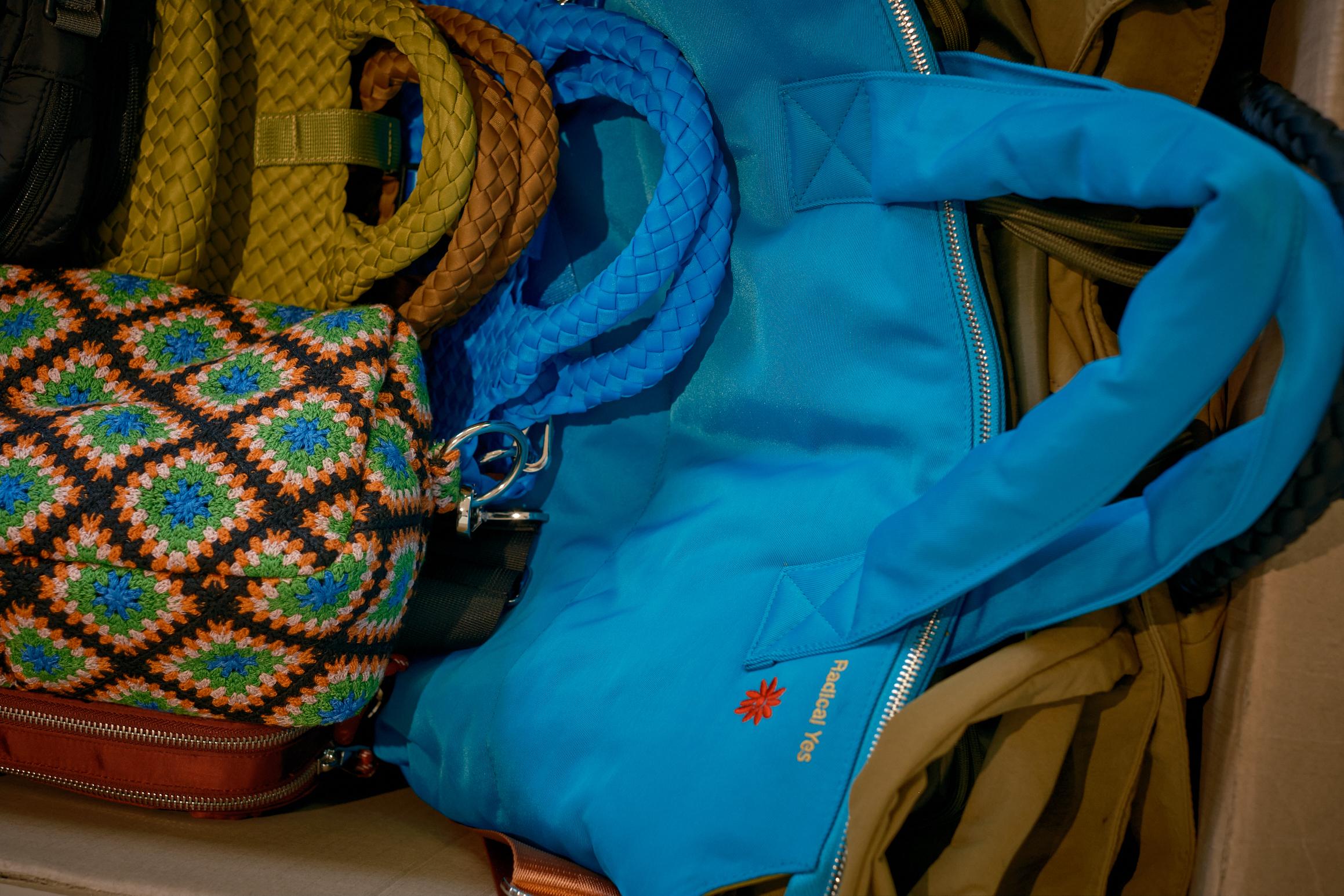 Colourful bags at Radical Yes