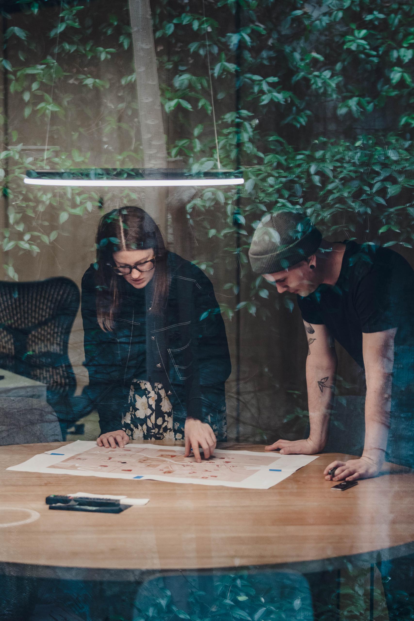 Merren and James at Seesaw Studio